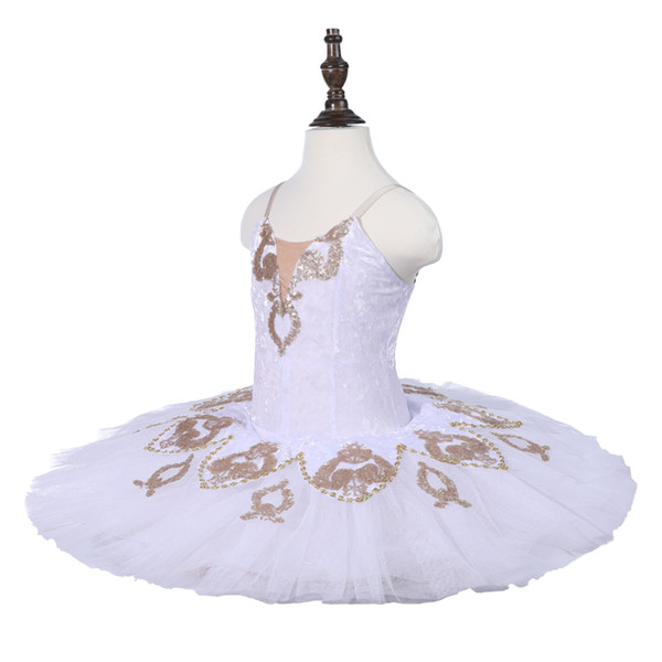 Girls Professional Ballet Tutu Children White Classical Dance Tutu Costumes Adult Performance Stage Competition Dancewear