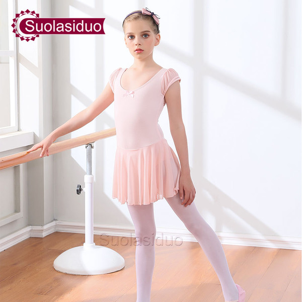 Girls Black Dancing Dresses Costumes Children Ballet Leotards Practise Clothing Ballet Performance Dancewear Kids Dancing Skirt