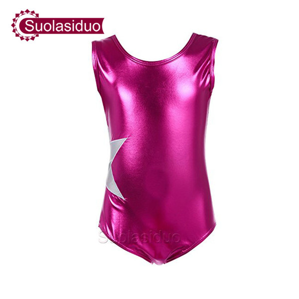 Children's Dance Wear Sleeveless Ballet Piece Costumes Girls Dance Practice Clothes Gymnastics Swimming Water Dance Leotards