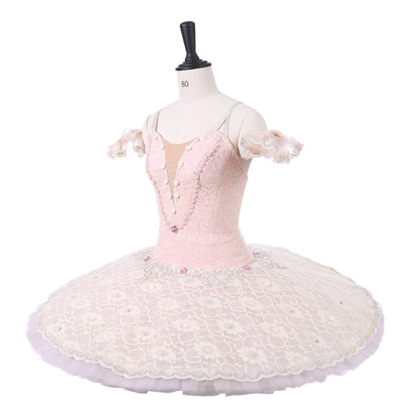 Women Pink Professional Stage Ballet Tutu Costumes Adult Classical Ballet Dance Apperal Children Ballet Skirt Kids Dress