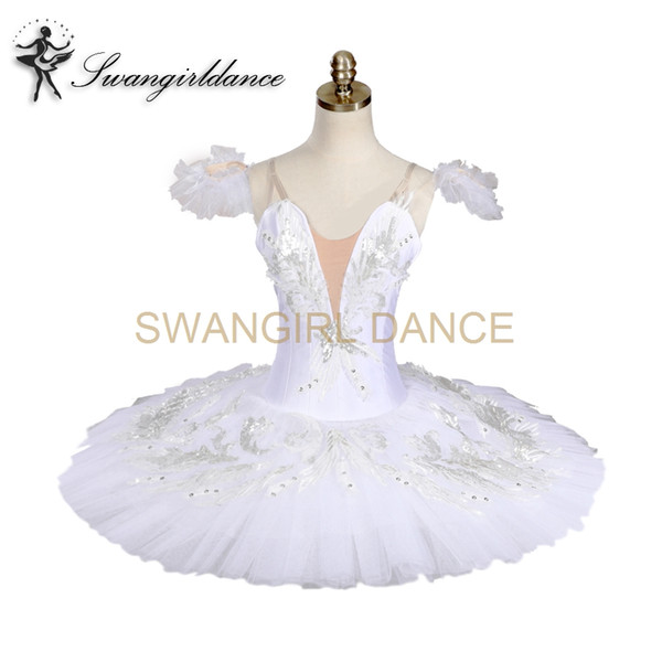 Professional White Swan Lake Variation Raymonda Girls Ballet Tutu Women Custom White Doll Platter Pancake TutuBT9035