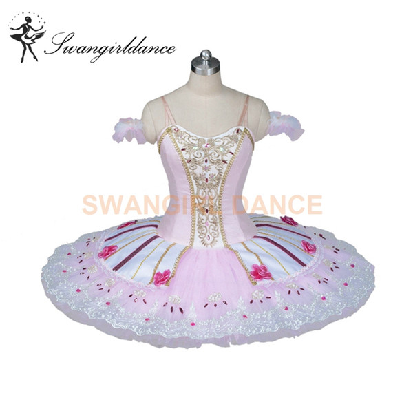 Peach Pink Professional Tutu Ballet Adult Girls Classical Tutu Costume Ballet Performance Tutu For Competition Variation BT9086