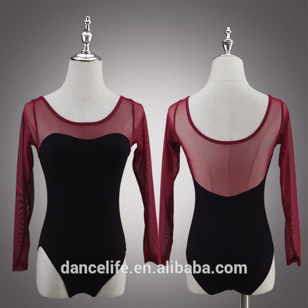 Free L2005 wholesale cheap leotard dancewear ballet for girls leotard dance wear in stock long sleeves dance leotards