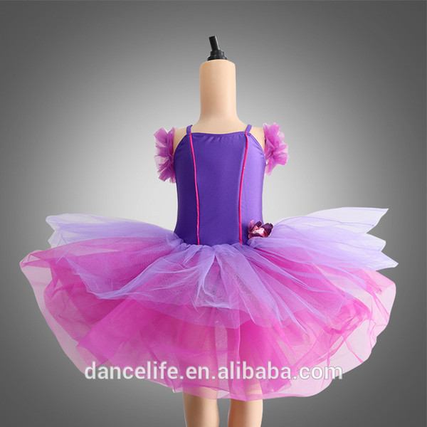 DL053 purple latin dance costumes girls jazz and latin dancewear wholesale performance dancewear lyrical dance costumes