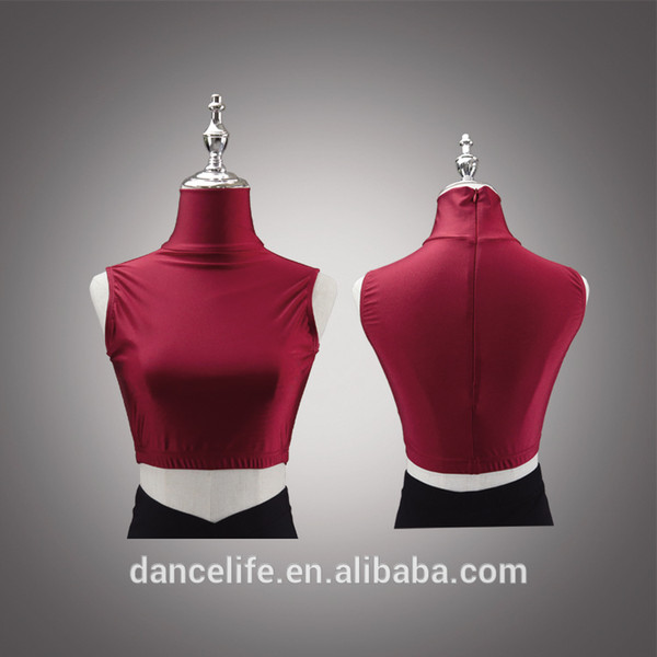 Free A2439 high collar dance tops wholesale ladies belly dance tops for sexy dancing tops