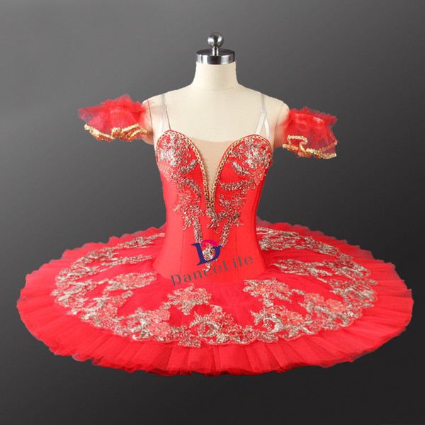 AP072 adult high quality red paquita ballet tutu girls professional classical performance ballet tutus for girls