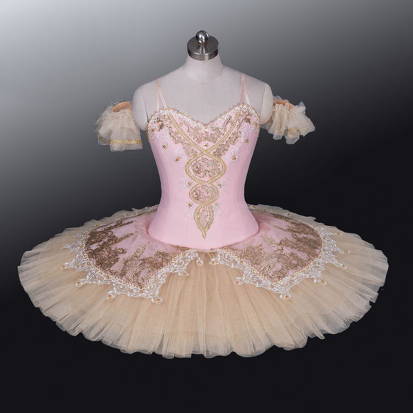 AP065 Adult Pink peach professional ballet Tutu for performance classical ballet tutu women pancake tutu