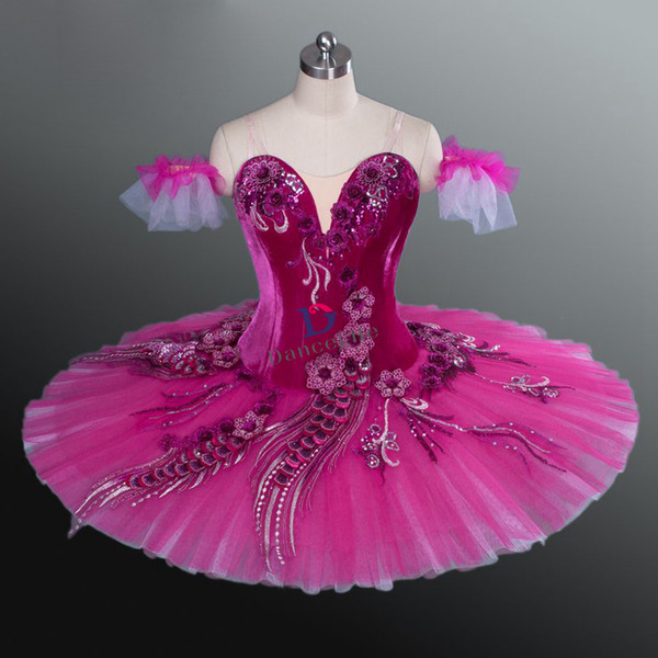 AP067 Sugar Plum Fairy Dark Pink Don Quixote Variation Professional Ballet Tutu Dress Paquita Ballerina Women