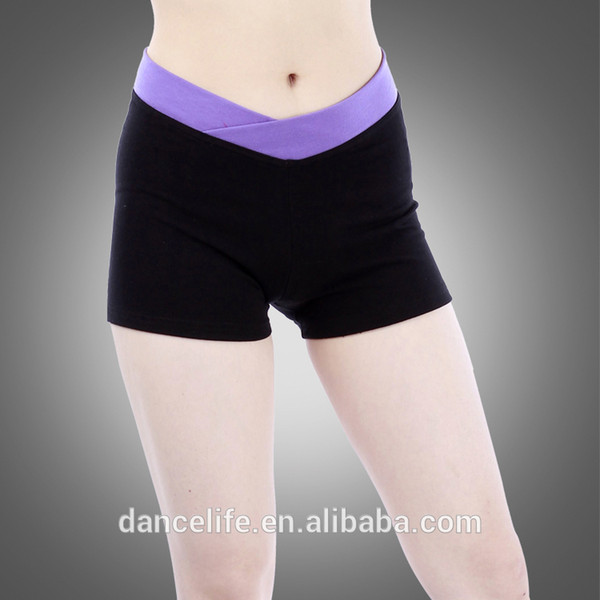 Free shipping Adult two-tone ballet dance shorts A2526 wholesale ballet dance shorts belly shorts pole dance yoga wear