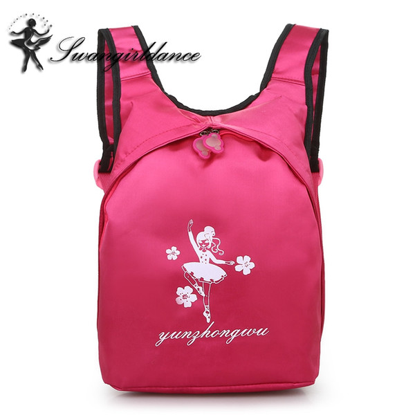 children's satin ballet waterproof double backpack dance school bag kids pink toddler dance accessories AS8662