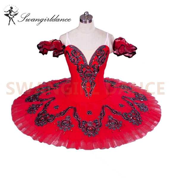 Red Don Quxote Professional Tutu Dress Girls Nutracker tutu Ballet CostumeBT8992C