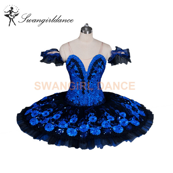 Black Blue Paquita Customized Performance Pancke Nutcracker Ballet Tutu Dress Women Professional Tutu Costume BT9117