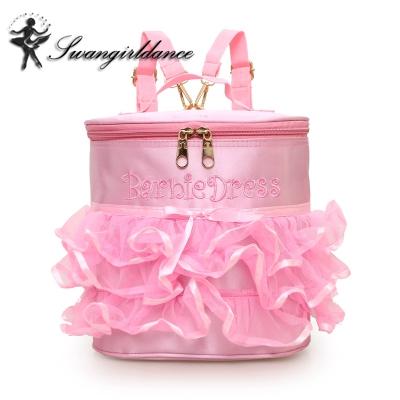 Kids Ribbon Embroidery Dance Backpack Dancing Bags Girls Pink Ballet Bag Toddler Cute Dance Bag For Child AS8660