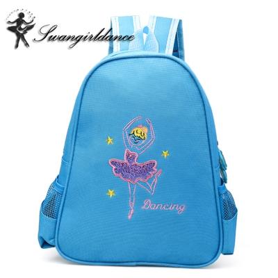 Free Shipping Embroidered Dance Bags for Children Waterproof Canvas Girls Ballet Dance Backpack for Kids AS8632