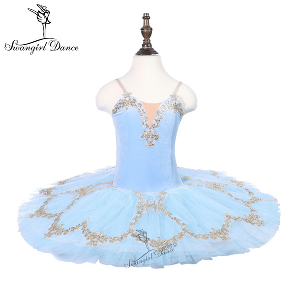 adult bluebird performance stage custome tutu girls pancake tutu ballerina dress costume 18080