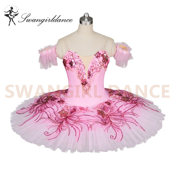 BT8980A Pancake Costume Platter Ballrina Pink Peach Fairy Princess Nutracker Professional Tutu Women