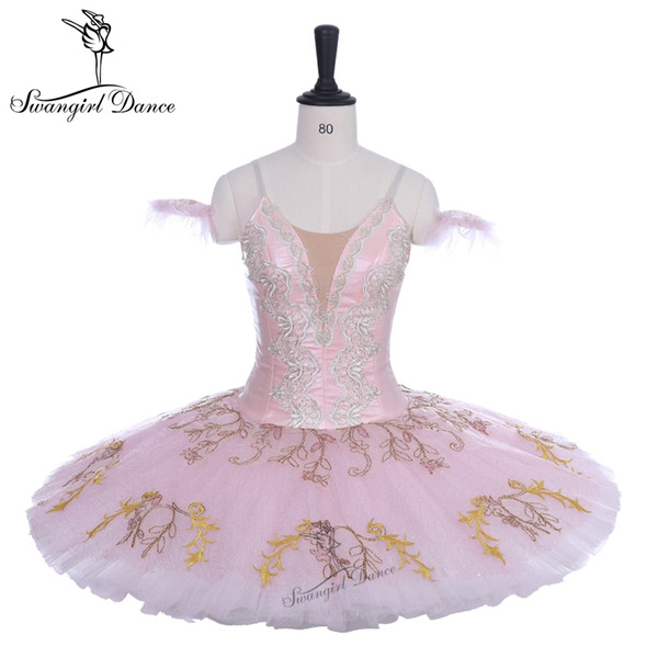 pink ballerina tutu skirt girls custom made comeptiton stage tutu adult performance platter tutu dress BT9195