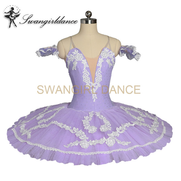 Lavender Flower Performance Clssical Ballet Tutu Costume Stage Platter tutu Pancake Women BT8984