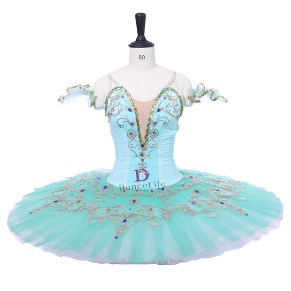 AP135 Blue Professional Ballet Tutus Adult Pancake Tutu Ballerina Dress Women Custom Made Esmeralda Ballet Costumes