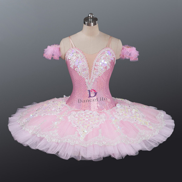 AP111 pink peach fairy professional ballet tutu classical ballet tutu for girls pancake tutu with lace ballerina tutus