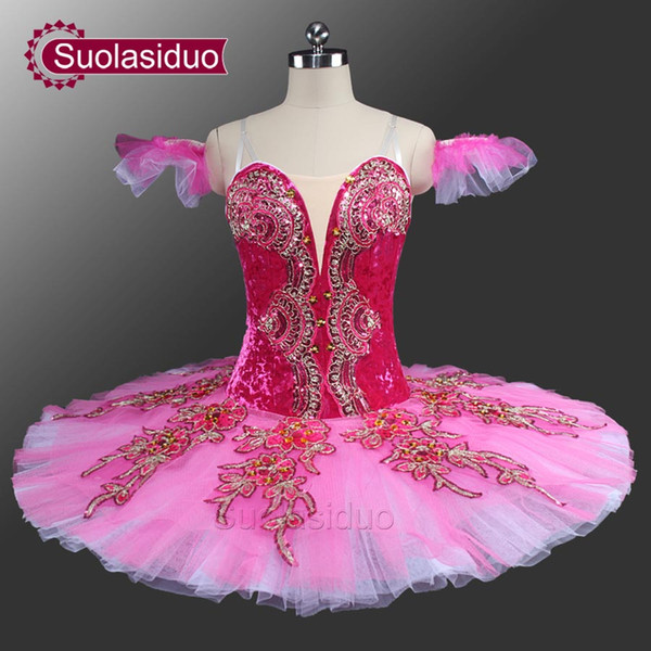 Professional Ballet Tutu Peach Classical Tutu Ballet Costumes Sleeping Beauty Pink Pancake Tutus SD0042