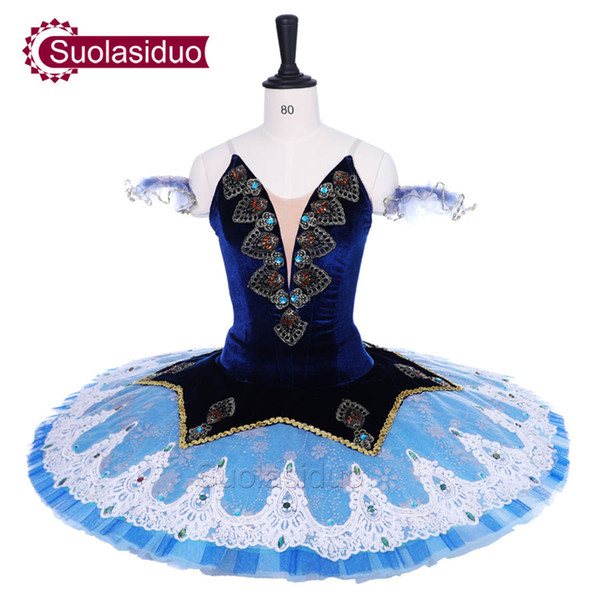 Adult Royal Blue Ballet Tutu The Nutcracker Performance Stage Wear Women Light Blue Ballet Dance Competition Costumes Girls Ballet Skirt