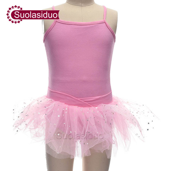 Girls Pink Ballet Fashion Dancing Skirt Children Ballet Leotards Practise Clothing Ballet Performance Costumes Dancing Dresses