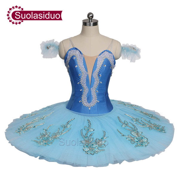 Adult Sky Blue Professional Ballet Tutu Stage Wear Costumes The Nutcracker Ballet Dance Performance Competition Apperal Girs Ballet Skirt