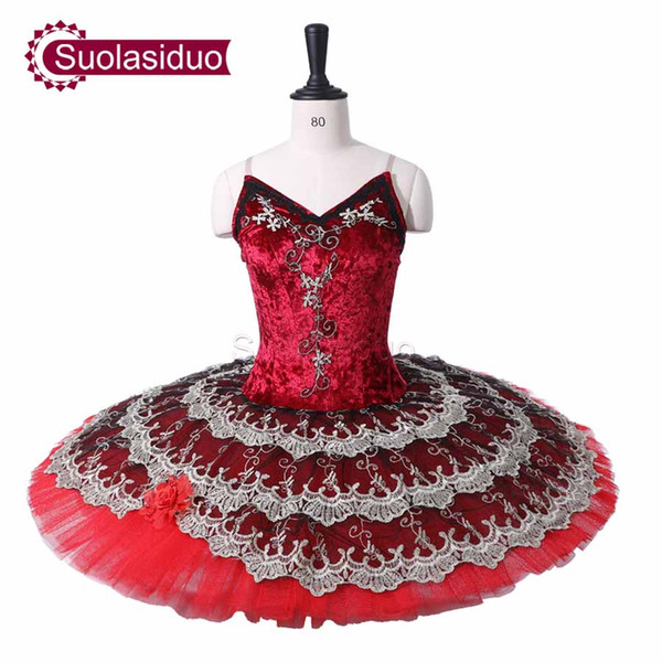 Adult Red Professional Ballet Tutu The Red Shoes Stage Performance Costumes Children Ballet Dance Competition Apperal Girls Ballet Dresses