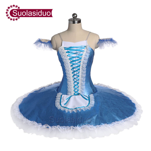 Blue Professional Ballet Tutu Costumes Adult Ballet Dance Dresses Women Performance Competition Stage Wear Girls Ballet Dance Skirt Apparel