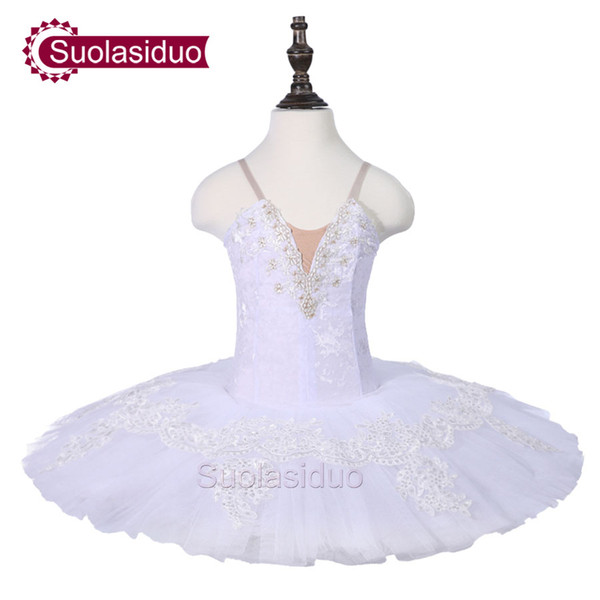 Kids White Classical Ballet Tutu Stage Wear Girls Classical Ballet Dance Performance Competition Costumes Adult Ballet Dresses Apperal