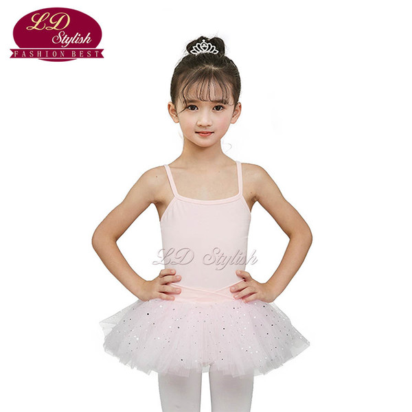 Girls Ballet Pink Dancing Skirt Children Ballet Leotards Practise Clothing Ballet Performance Dancewear Dancing Dresses