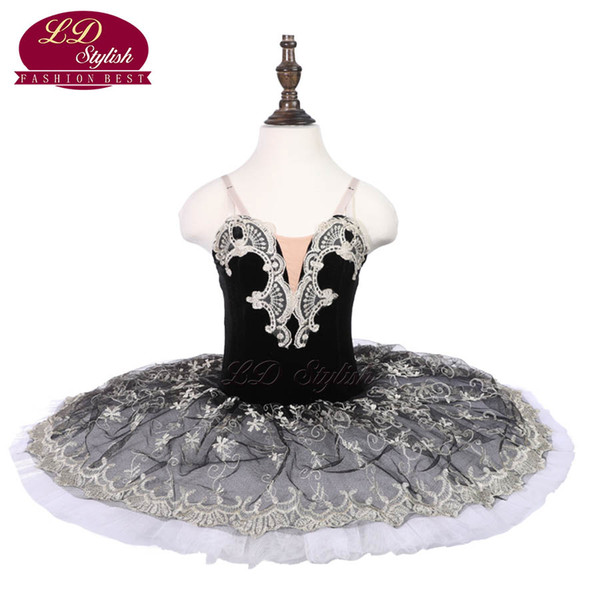 Children Black Ballet Tutu Don Quixote Performance Stage Wear Girls Classical Ballet Dance Competition Costumes Adult Ballet