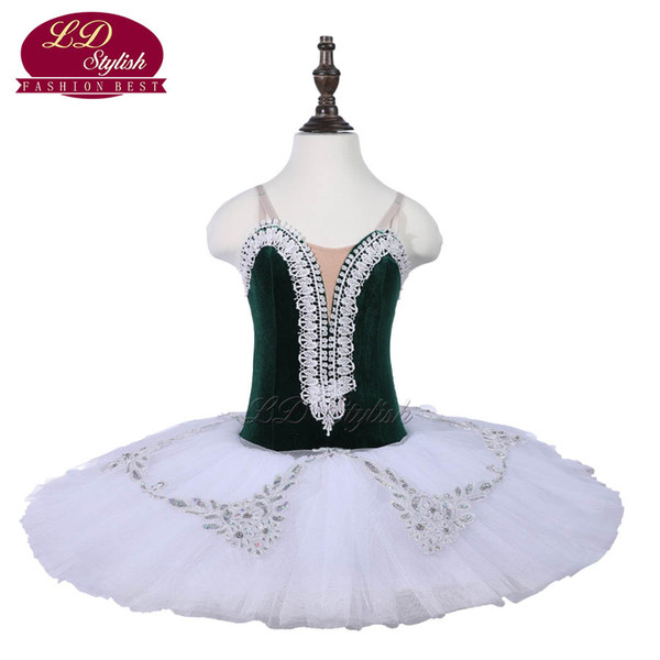 Dark Green Ballet Tutu Stage Apperal For Girls Professional Ballet Dance Performance Dresses For Adult Toddler Fashion Skirt