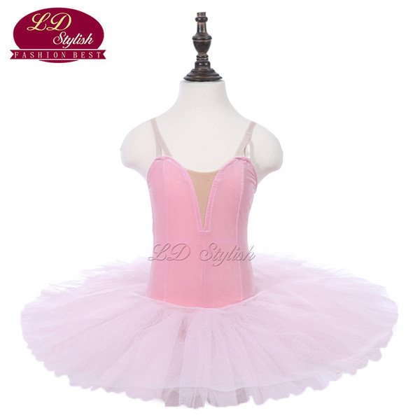 Pink Children Professional Ballet Tutu Girls Stage Performance Competition Costumes Kids Ballet Dance Apperal Adult Ballet Skirt Dresses