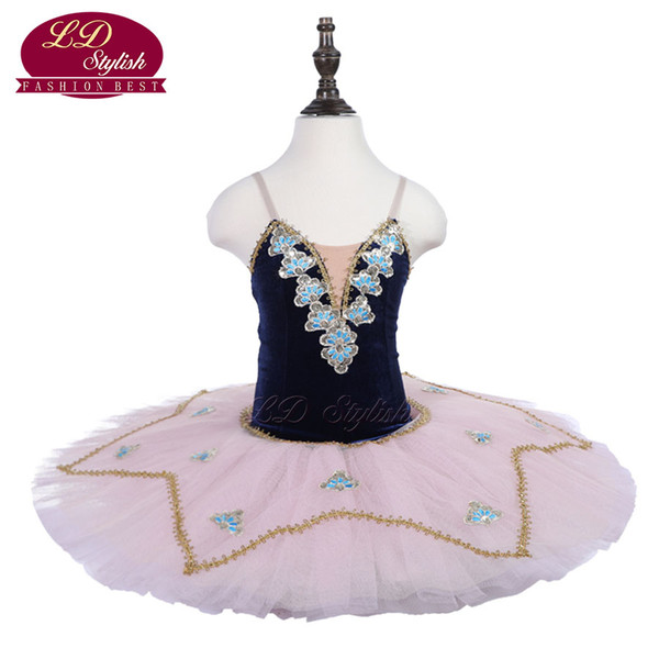 Children Blue Ballet Tutu Professional Stage Apparel Girls Ballet Dance Performance Fashion Dresses Adult Ballet Skirt