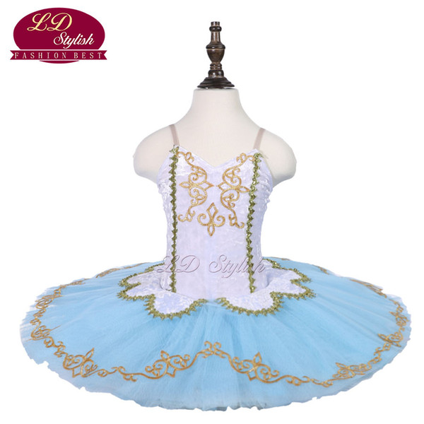 Adult White And Blue Professional Ballet Tutu Performance Apparel Girls Ballet Dance Stage Wear Dresses Toddler Fashion Skirt