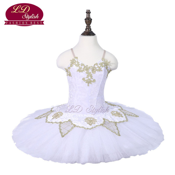 Adult White Classical Ballet Tutu Costumes Girls Professional Ballet Dance Stage Performance Competition Dresses Children Dancewear