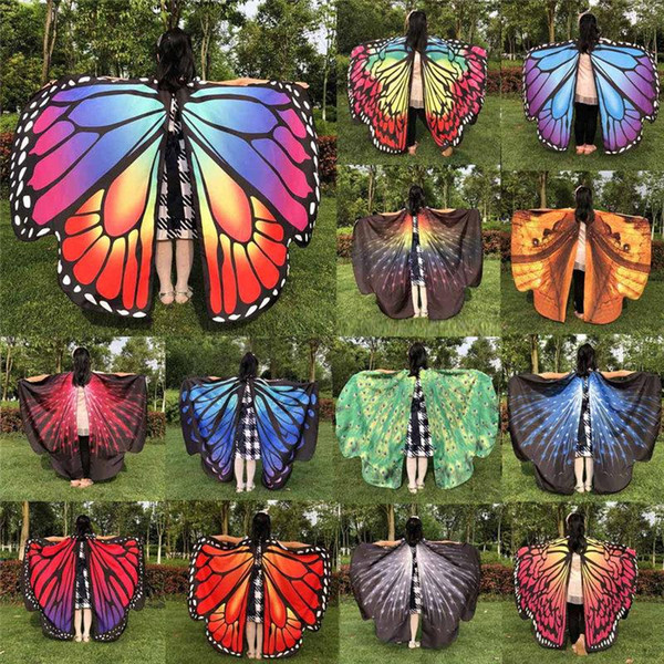 2019 Hot sale Egypt Belly Wings Butterfly Egypt Dance Costume Accessory Performance Prop Colorful No Sticks Free Shipping CPA3057