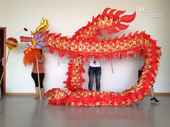 Brand New Chinese Spring Day red Chinese DRAGON DANCE ORIGINAL Dragon Chinese Folk Festival Celebration Costume