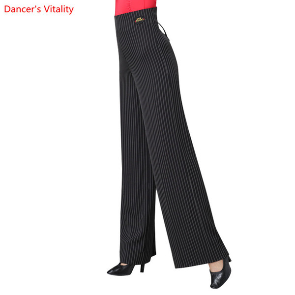 Winter Girls Women Ballroom Modern Dance Woolen Loose Pants Bandage Trousers Performance Clothes Lady National Standard Waltz Jazz Dancewear