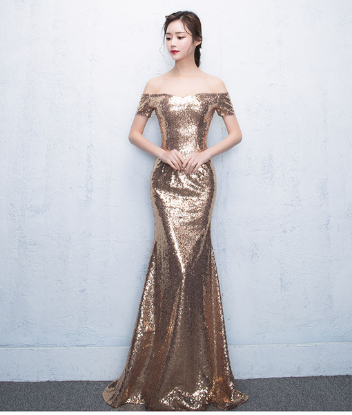 lady shining dress clothing Golden lady dress Stage strapless Wear LDDS-34R