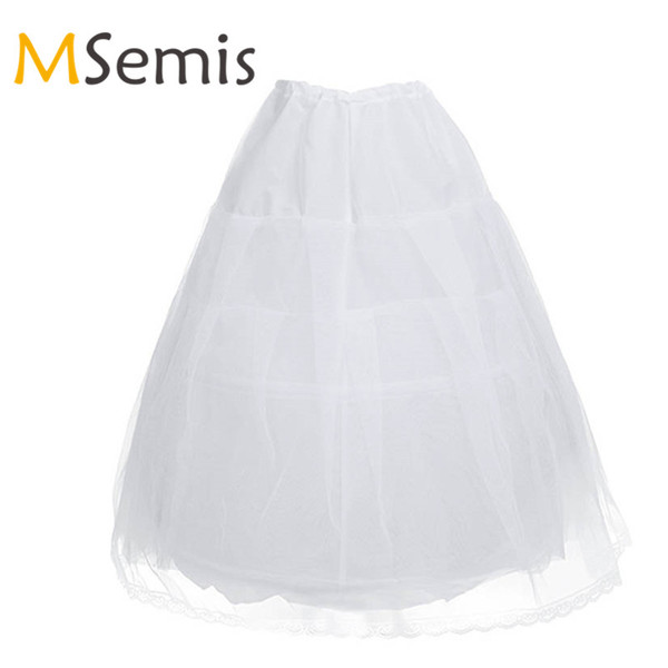 Girls Crinoline for Ballet Dress 2 Hoop Kids Girls Crinoline Petticoat for Flower Wedding Dress