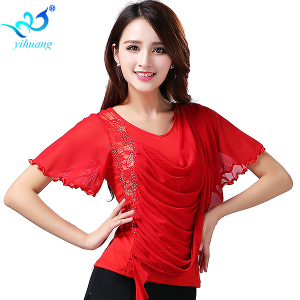 Free Shipping Ballroom Dance Costume Tops Ladies Modern Standard Blouses Latin Flamenco Tango Waltz Latin Salsa Samba Tops