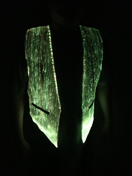 led t-shirt man's lighted up coat performance wear KTV clothes Luminous costume luminous clothing