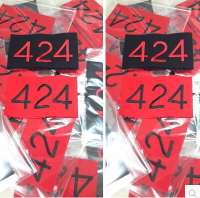 Free Shipping 424 four two four Letters Print Men Arm Warmers / Hip Hop Armbands Black Red Fashion Accessories