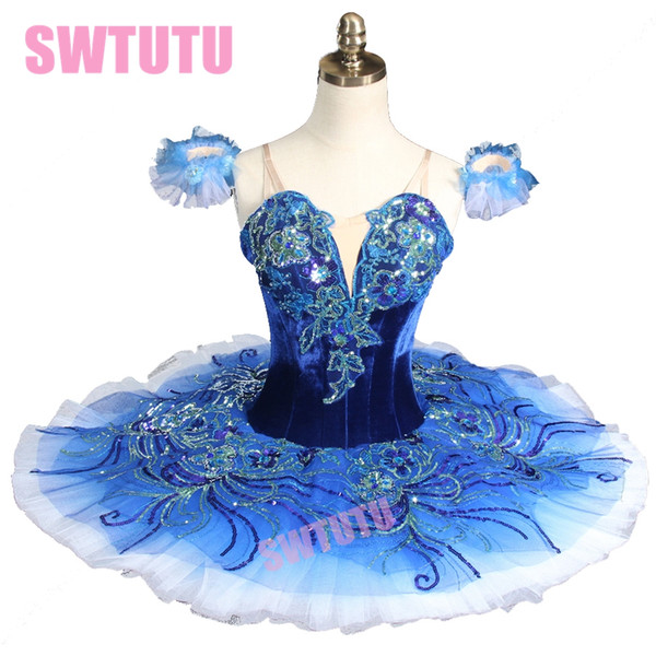 Royal blue Bird YAGP Professional Ballet Competiton Tutu Women Clasical PancakeTutu Costume DressBT8980B