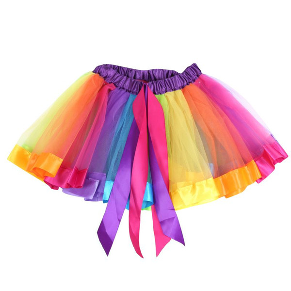 Fashion Vestidos Dance Skirt Fluffy Chiffon Petty Skirts Tutu Baby Girls Skirts Princess Skirt Dance Wear Party Clothes