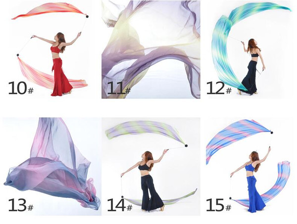 Belly Dance Veil Poi 1 SET = 1Veils + 1Poi Chains Multicolour 31 colors Belly dance accessories belly dance handball fabric gifts