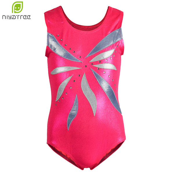 Rhythmic Gymnastics Leotards For Girls Kids Ballet Dance Leotards Dress Children Training Biketard Dancewear Practice Costume